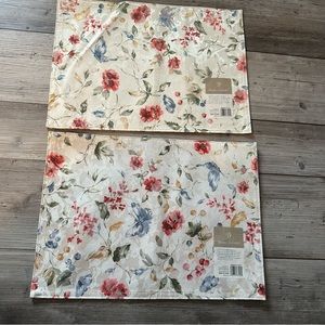 Set Of 2 Sateen Finish Floral Placemats Home Trends For Walmart Brand New